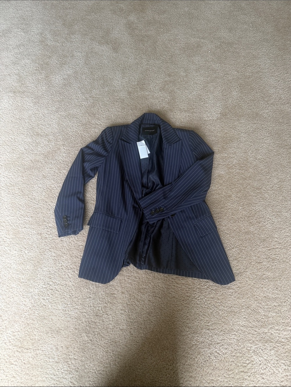 Banana Republic Navy Pinstripe Blazer Jacket